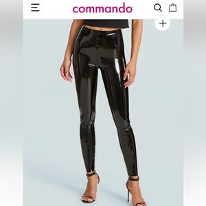 BRAND NEW + TAGS! Commando Faux Patent Leather Legging | BLACK | Size SMALL |!